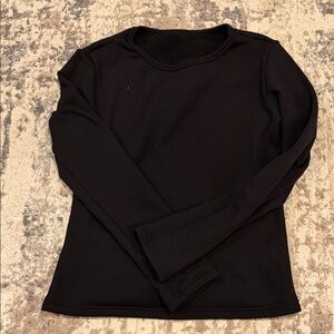 Black fleece Long Sleeve Top